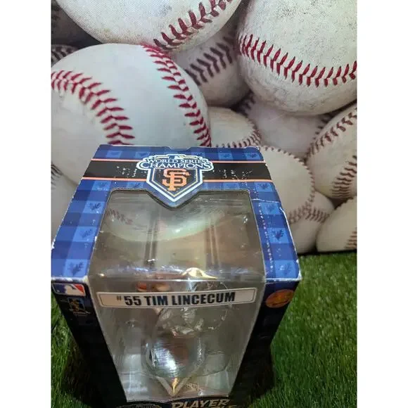 ⚾Tim Lincecum San Francisco Giants Bobblehead 2010 WS Champs Trophy MLB ⚾ - Picture 13 of 15
